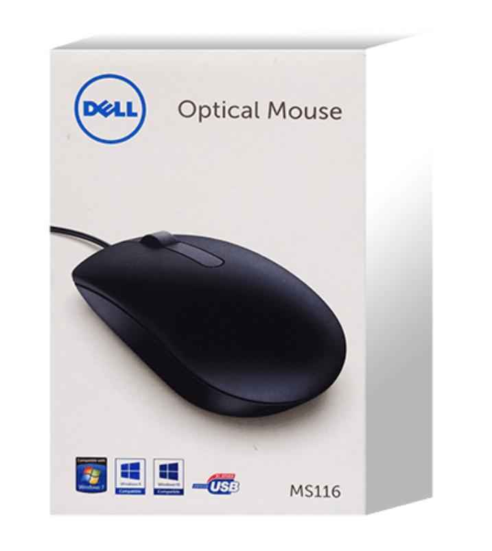 Dell MS116 Optical USB Mouse - BLACK